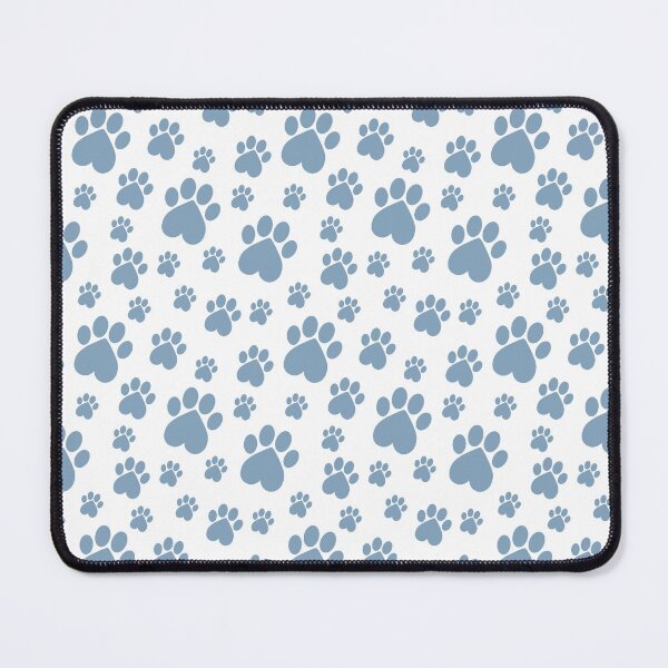 Item preview,  Blue on White Paw Pattern - Heart Paws designed and sold by 8PawsStudio.