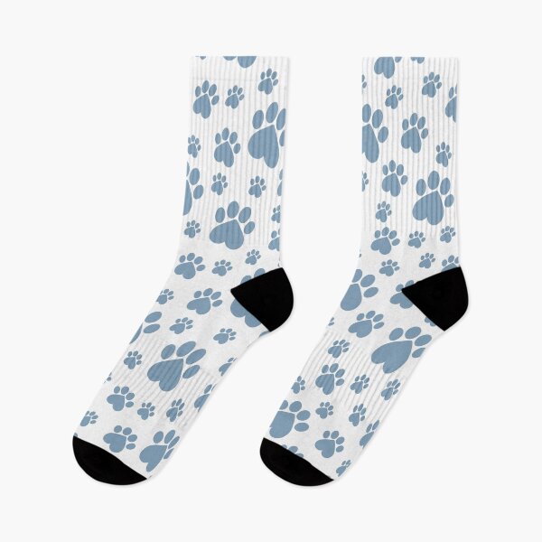 Item preview,  Blue on White Paw Pattern - Heart Paws designed and sold by 8PawsStudio.