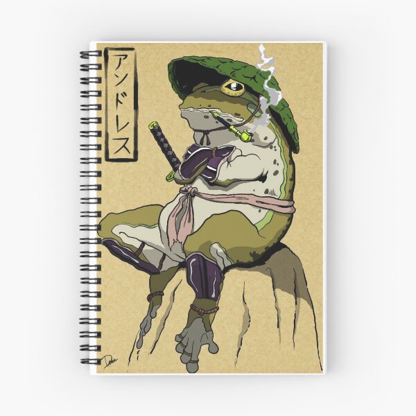 Item preview, vintage smoking samurai toad japanese decal designed and sold by Ugly Bugs.