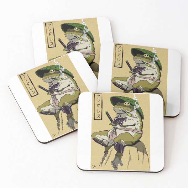 Item preview, vintage smoking samurai toad japanese decal designed and sold by Ugly Bugs.