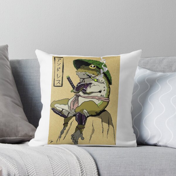Item preview, vintage smoking samurai toad japanese decal designed and sold by Ugly Bugs.