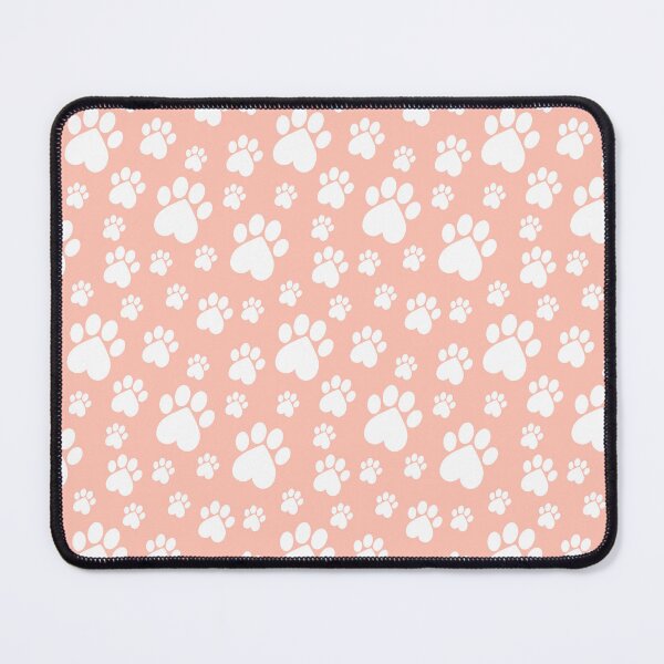 Item preview, White on Pink Paw Pattern - Heart Paws designed and sold by 8PawsStudio.