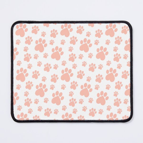 Item preview, Pink on White Paw Pattern - Heart Paws designed and sold by 8PawsStudio.