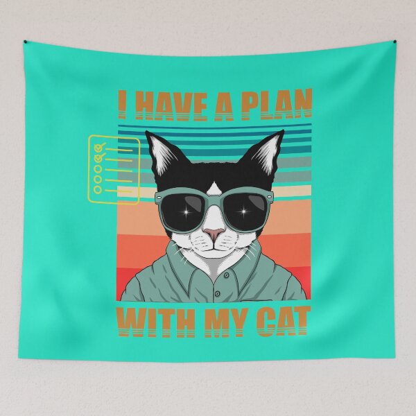 Item preview, I HAVE A PLAN WITH MY CAT-SAGFABULOUS designed and sold by SagFabulous.
