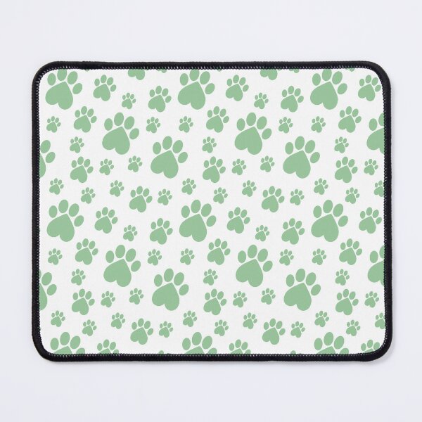 Item preview, Light Green on White Paw Pattern - Heart Paws designed and sold by 8PawsStudio.