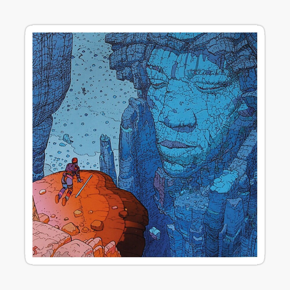 Rød Logisk syg jean giraud moebius secret blue cave " Poster for Sale by pilaxleretour1 |  Redbubble