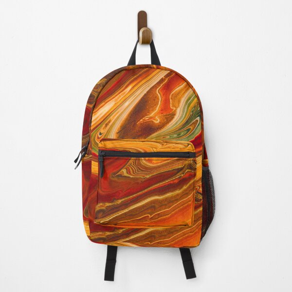 Item preview, Orange and Green Abstract Marbling 2 designed and sold by ANZI-Shop.