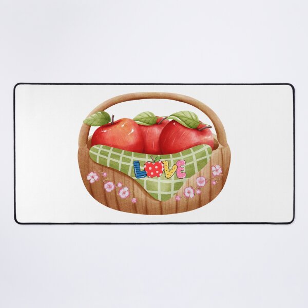 Item preview, Rustic Apple Basket with Apple Blossom designed and sold by silviaol.