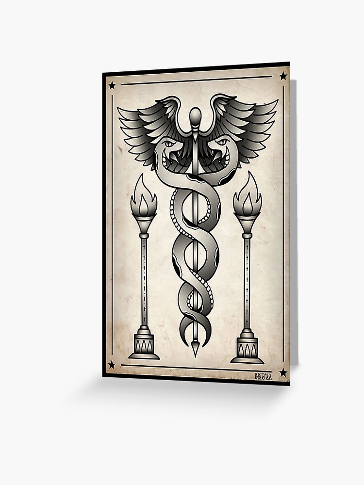 Caduceus hospital medical snake medicine 7th samurai sleeve tattoo edmonton  2019  7th Samurai Tattoos