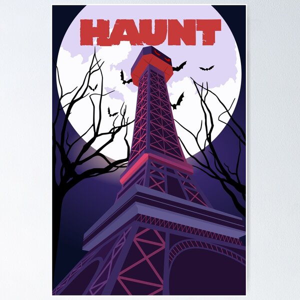 Item preview, Eiffel Tower Haunt Moon Purple  designed and sold by KD Fanatics.