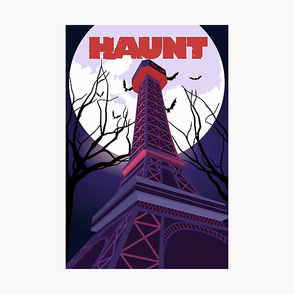 Item preview, Eiffel Tower Haunt Moon Purple  designed and sold by KD Fanatics.