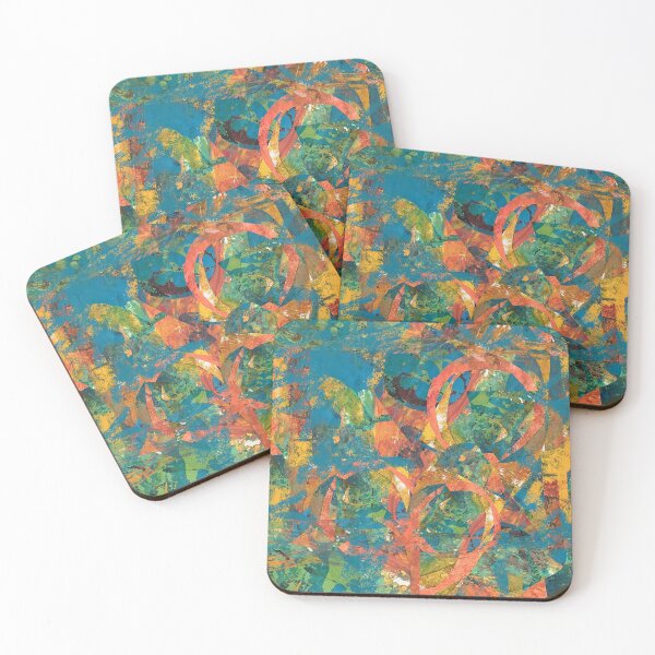 Item preview, Coffee Rings on my 1970’s Table Abstract Print designed and sold by ginaisarty.