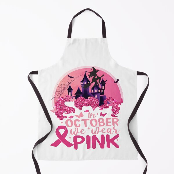 Item preview, In October We Wear Pink Ribbon Breast Cancer Witch Halloween designed and sold by ZANNIX.