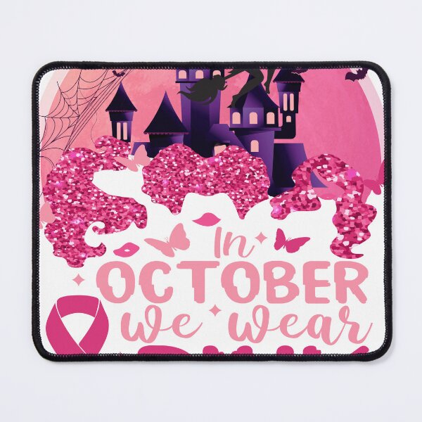 Item preview, In October We Wear Pink Ribbon Breast Cancer Witch Halloween designed and sold by ZANNIX.