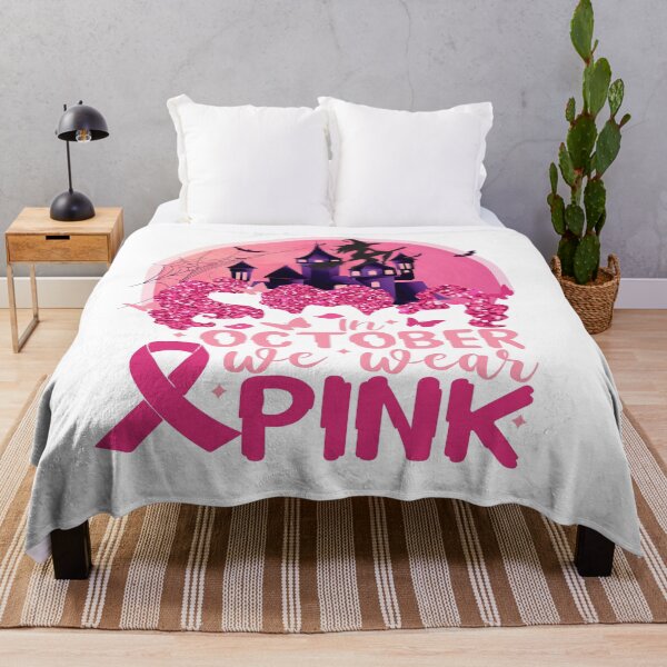 Item preview, In October We Wear Pink Ribbon Breast Cancer Witch Halloween  designed and sold by ZANNIX.