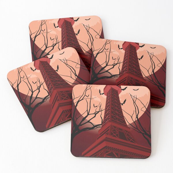 Item preview, Eiffel Tower Haunt Moon Red designed and sold by KD Fanatics.