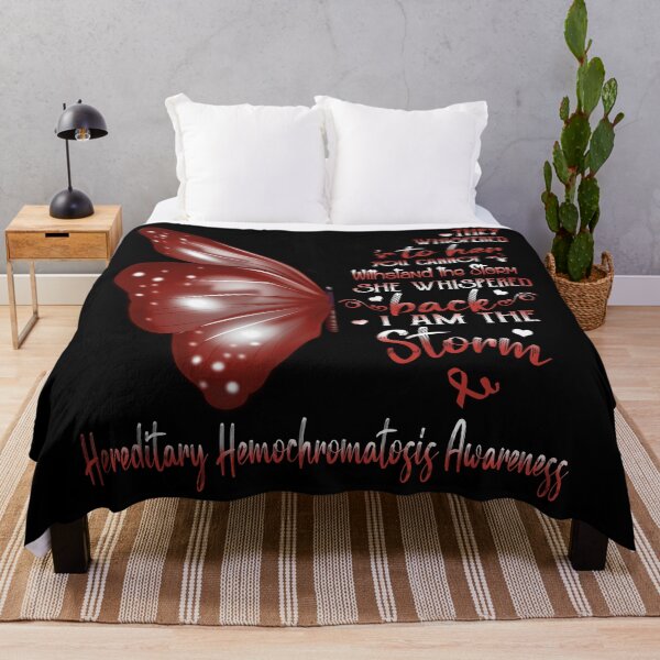 Item preview, She Whispered Back I Am The Storm Hereditary Hemochromatosis Awareness Butterfly designed and sold by frechettee.