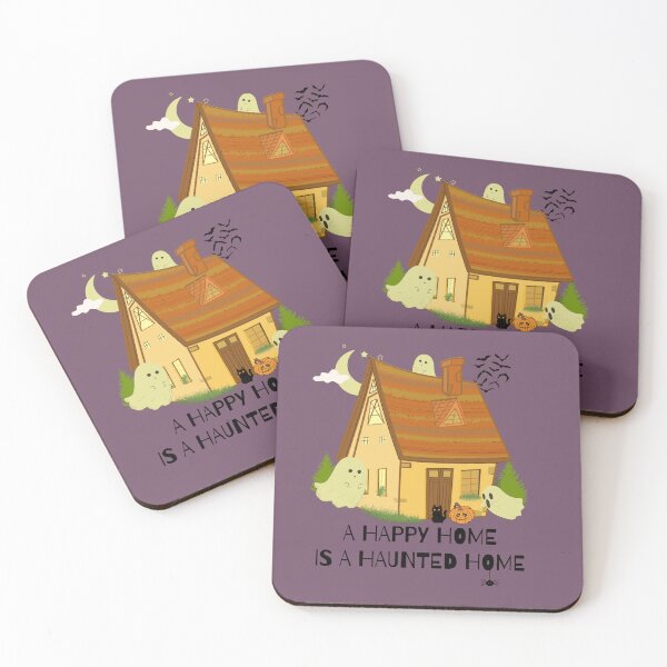 Item preview, A happy home is a haunted home - halloween designed and sold by PellSilversmith.