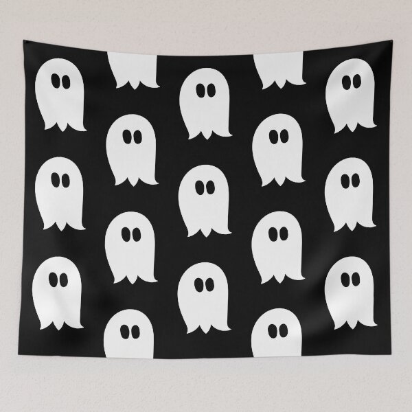 Item preview, Cute ghost cartoon in a black frame designed and sold by AngelDawnDesign.