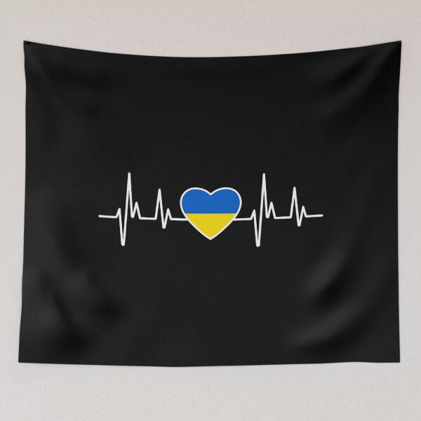 Item preview, Ukraine heartbeat - Ukrainian flag designed and sold by outlandishgastr.