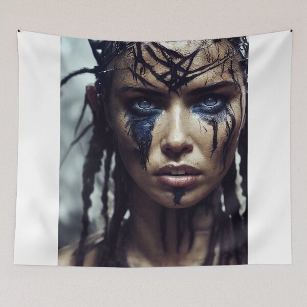 Item preview, Viking  Woman Warrior Princess – Female Portrait Of A Viking  Woman Princess Warrior |Midjourney AI Generated Art designed and sold by MadeByRobots.