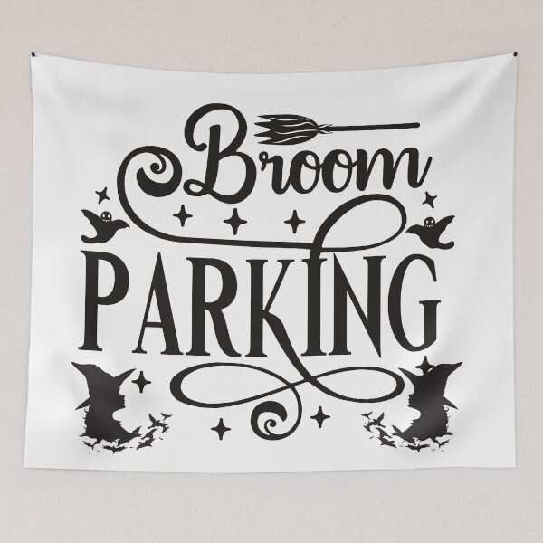 Item preview, Broom Parking For Halloween - Spooky Halloween designed and sold by Vero De.