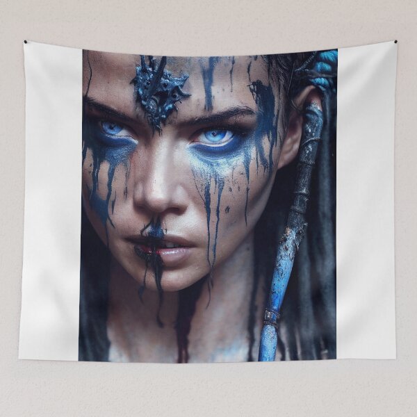 Item preview, Viking  Woman Warrior Princess – Female Portrait Of A Viking  Woman Princess Warrior |Midjourney AI Generated Art designed and sold by MadeByRobots.