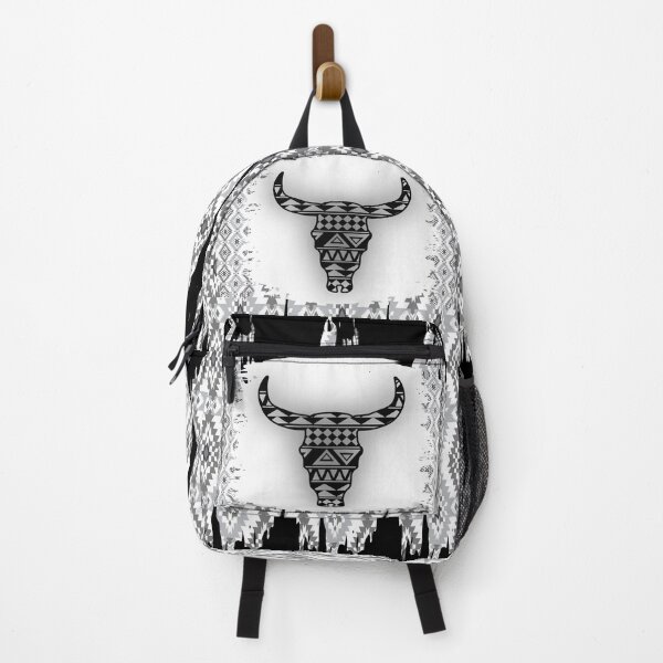 Item preview, Steer Head - Black and White With Aztec Design designed and sold by handsoftime2020.