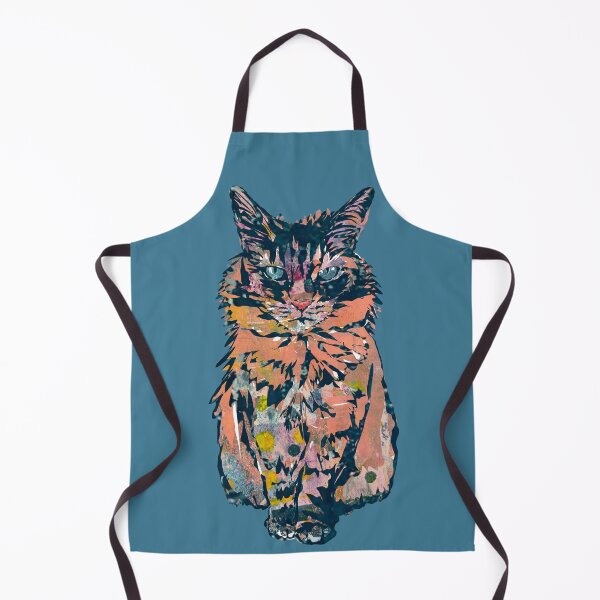 Item preview, Navy Coral Polka Dot Kitty Cat designed and sold by ginaisarty.