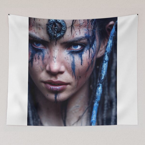 Item preview, Viking  Woman Warrior Princess – Female Portrait Of A Viking  Woman Princess Warrior |Midjourney AI Generated Art designed and sold by MadeByRobots.