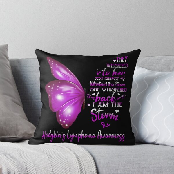 Item preview, She Whispered Back I Am The Storm Hodgkin's Lymphoma Awareness Butterfly designed and sold by frechettee.