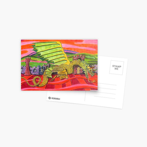 219 - THE BRIGHTON DRAGON - DAVE EDWARDS - COLOURED PENCILS - 2008 Postcard