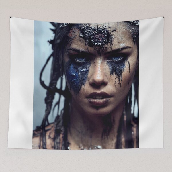 Item preview, Viking  Woman Warrior Princess – Female Portrait Of A Viking  Woman Princess Warrior |Midjourney AI Generated Art designed and sold by MadeByRobots.