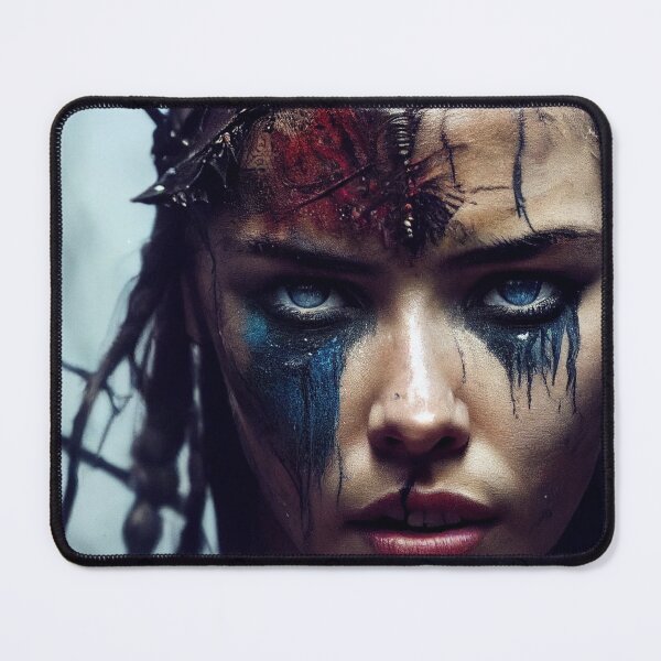 Item preview, Viking Woman Warrior Princess – Female Portrait Of A Viking Woman Princess Warrior |Midjourney AI Generated Art designed and sold by MadeByRobots.