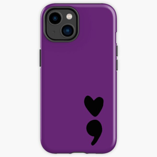 heart semicolon (purple) iPhone Tough Case