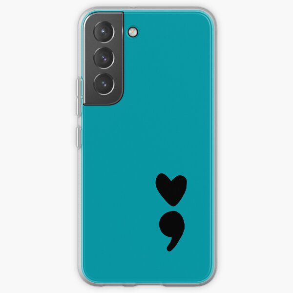 heart semicolon (teal) Samsung Galaxy Soft Case