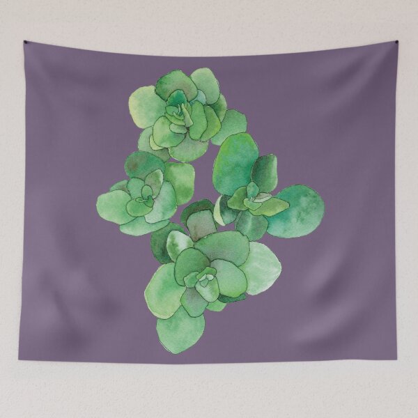 Item preview, Watercolor Green Sedum Succulent designed and sold by Carleigh Rittenhouse.