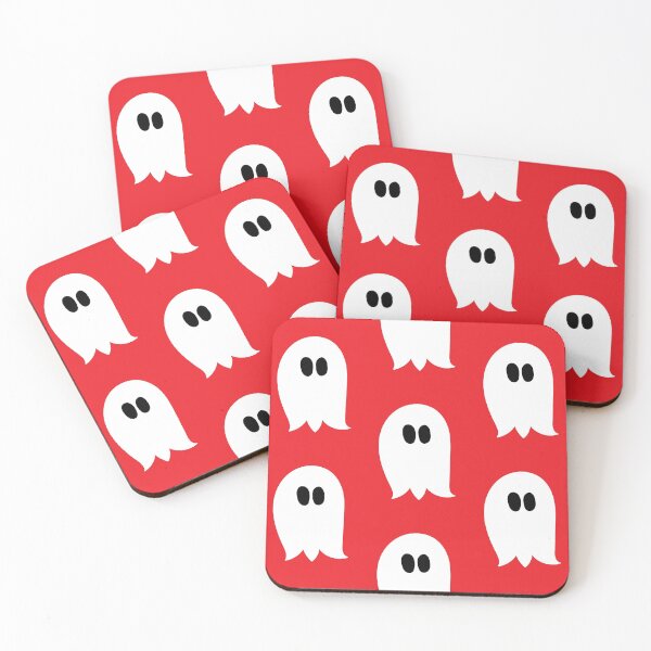 Item preview, Cute ghost cartoon in a red frame designed and sold by AngelDawnDesign.