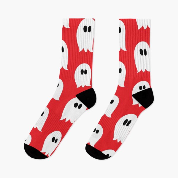 Item preview, Cute ghost cartoon in a red frame designed and sold by AngelDawnDesign.