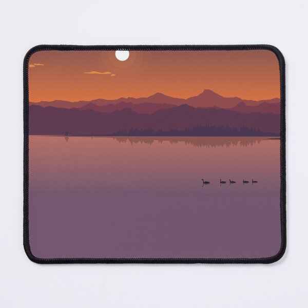 Item preview, Ducks Lake Sunset Minimalist Art designed and sold by reycaribe.