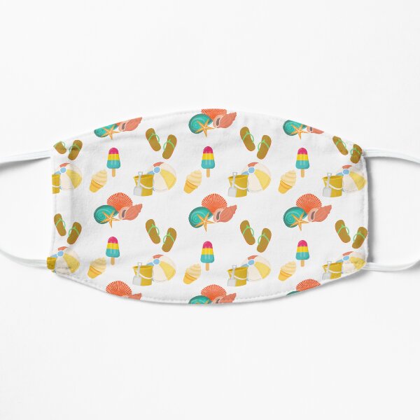 Beach holiday adventures Flat Mask