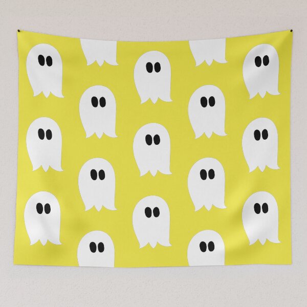 Item preview, Cute ghost cartoon in a yellow frame designed and sold by AngelDawnDesign.