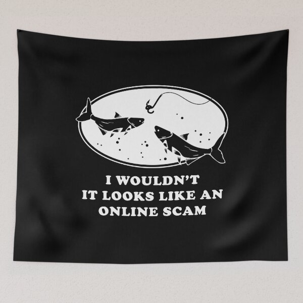 Item preview, Fishing Online Fishy Scam Funny Worm Hook And Fishing Line designed and sold by d247.
