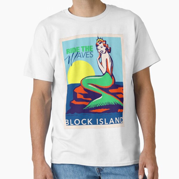 Item preview, RIDE THE WAVES BLOCK ISLAND designed and sold by dusie.