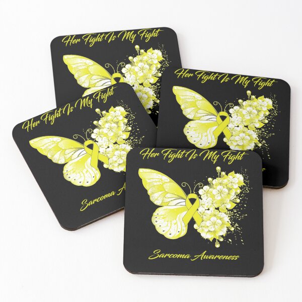 Item preview, Her Fight Is My Fight Sarcoma Awareness Butterfly Ribbon Gifts designed and sold by Adropine.