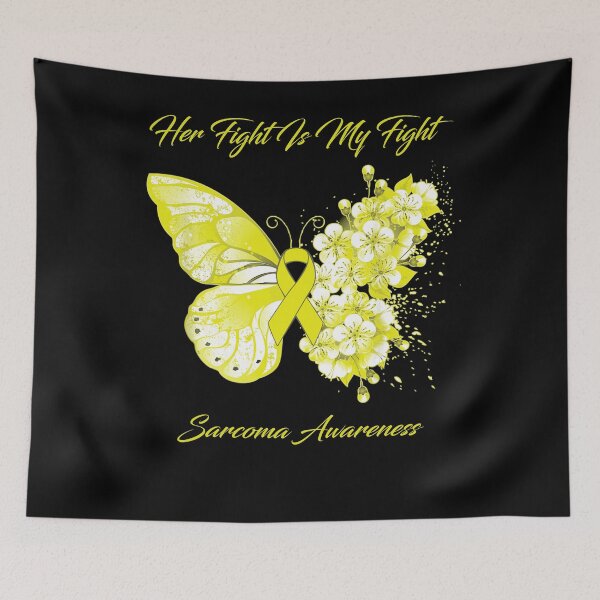 Item preview, Her Fight Is My Fight Sarcoma Awareness Butterfly Ribbon Gifts designed and sold by Adropine.