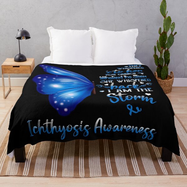 Item preview, She Whispered Back I Am The Storm Ichthyosis Awareness Butterfly designed and sold by frechettee.