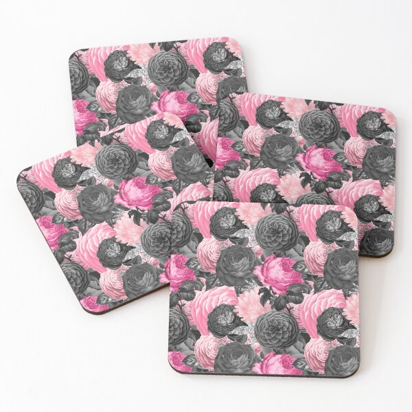 Item preview, BLACK AND PINK FLORAL designed and sold by HUSTLE-N-FAITH.