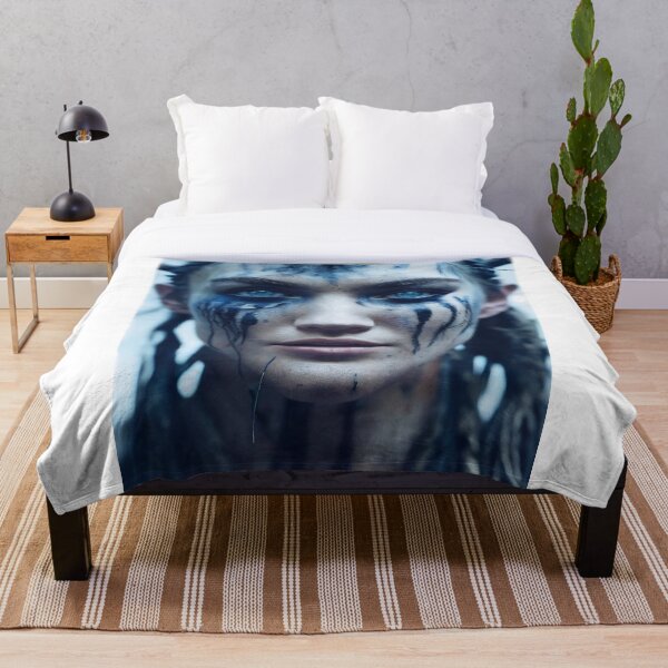 Item preview, Princesa guerrera vikinga – Retrato femenino de una princesa guerrera vikinga | Arte generado por IA en mitad del viaje designed and sold by MadeByRobots.