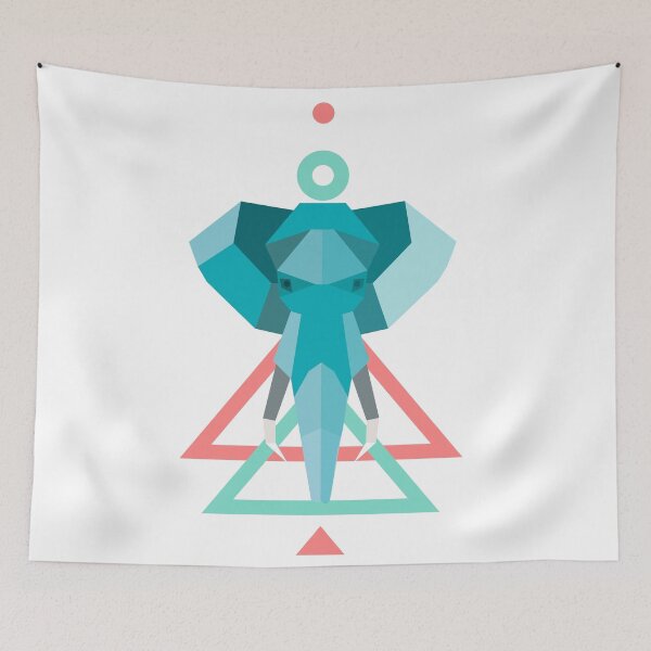 Item preview, Elephant / geometric indian elephant designed and sold by MyWololo.
